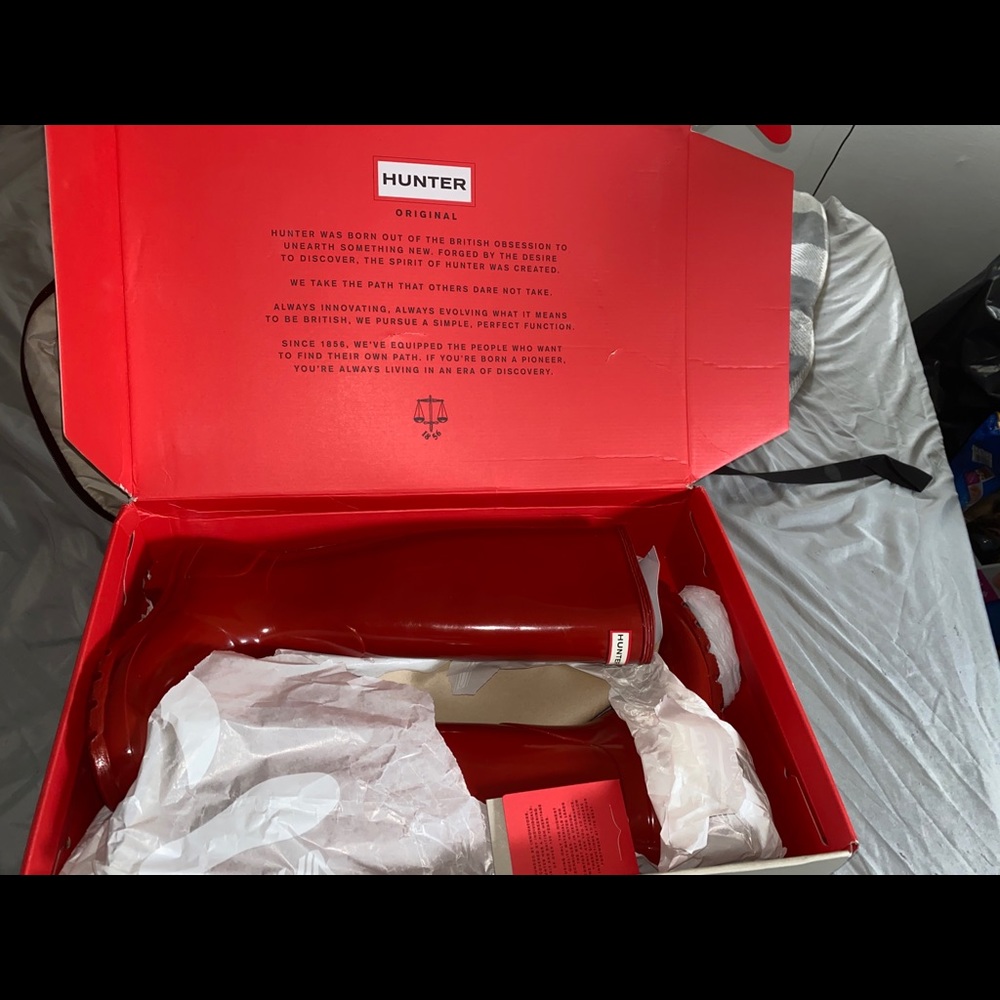 Red Hunter Gloss Boots